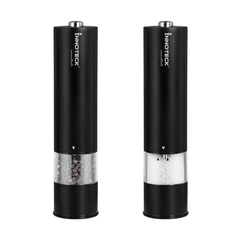 Brand Innoteck Essentials Battery Powered Salt & Pepper Mill Set, Black