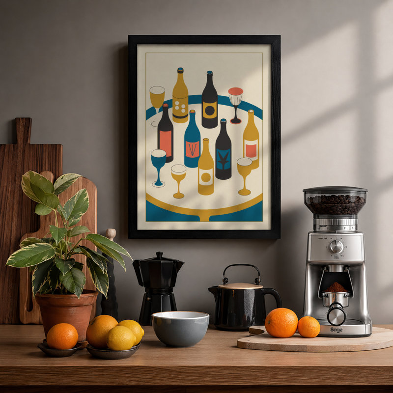 Cheers Collection Modern - Framed Print, A4 - 29.7 x 21.0 cm, Black