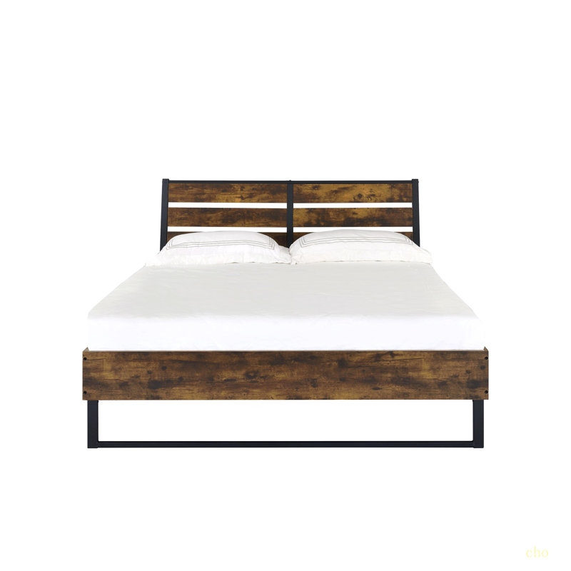 Juvanth Rustic Oak Finish E. King Bed