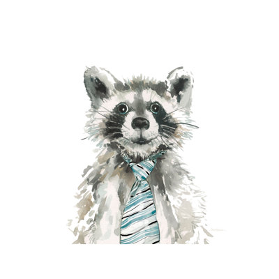Raccoon 1 Piece Wrapped Canvas Painting