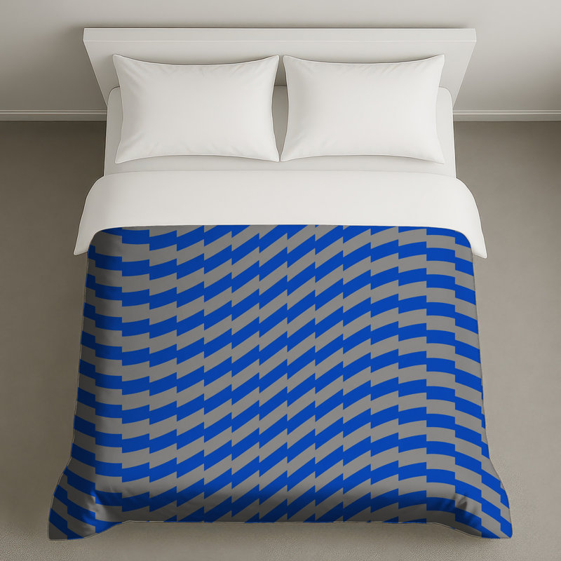 Housses de couette bleues et grises, Queen