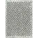 Aryas Checkered Machine Woven Polyester Area Rug in Black/Cream