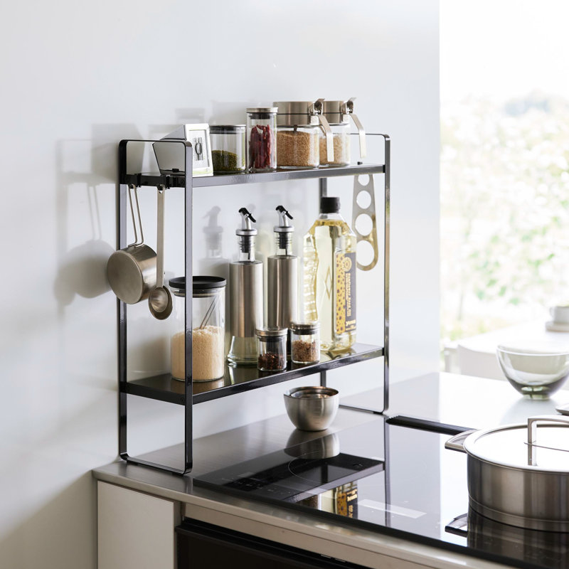 Support de comptoir à deux niveaux Yamazaki Home, acier, Blanc
