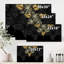 Feuilles tropicales noires et dorées IV - Impression sur toile-59724761-59767479