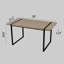 Ensemble de table de salle à manger 59 pièces en bois aggloméré 59 po et 4 pièces, ensemble de table de salle à manger de style médiéval en bois-1954619130