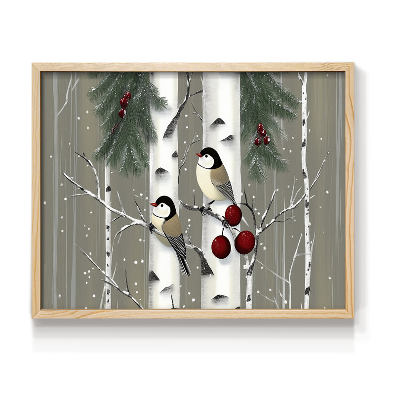 Chirstmas Art-LVI -Framed Print - Restickable, Naturel, H 22 po x l 28 po