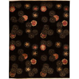 Dharma Floral Area Rug in Black