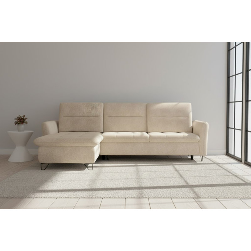 Fiesta Corner Sofa 3 seater with sleeping function, Left Hand Facing, Brown