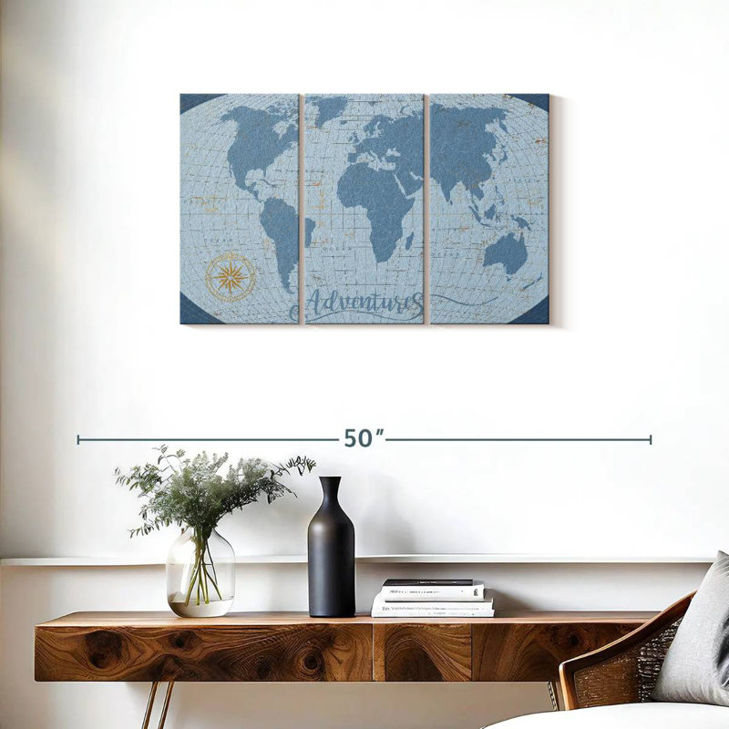 Senne Adventures World Map, 20" H x 33" W
