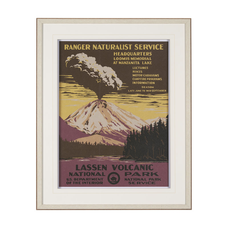 Parc national de Yellowstone par The Vinatage Collection, reproduction d'art encadrée sous verre