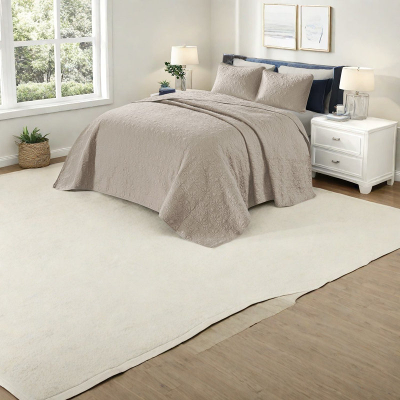 Durable Cotton Bedding Sets, Khaki Reversible Comfort For Home