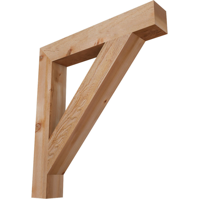 H 6 po x l 40 po x Support en bois / corbeau, Cèdre rouge, H 44 po x l 6 po x P 40 po