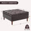 Table basse avec repose-pieds carré 35 "avec grand rangement