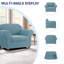 Housse de canapé en jacquard 2 pièces, housse extensible en polyester et spandex pour le salon, facile à installer et lavable-1838176920-1838177011