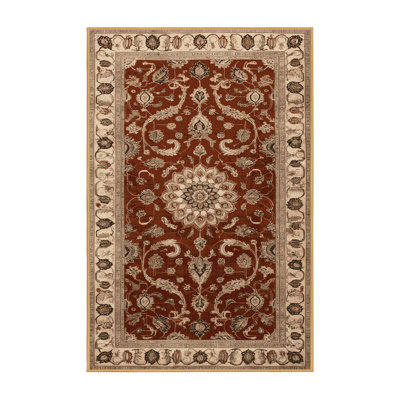Machine Washable Persian Brown Area Rug