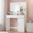 Vanity Desk with LED Mirror, Large Drawer, and 3-Tier Storage Shelf  3 Lighting Modes-1122895278