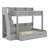 Multifunctional Storage Staircase Bunk Bed With Trundle And Integrated LED，USB，Shelves-766706827