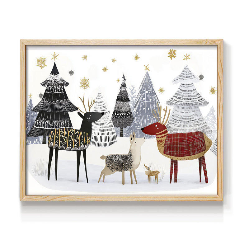 Chirstmas Art-CDLX III - Reproduction encadrée - Restickable, H 8 po x l 10 po, Naturel