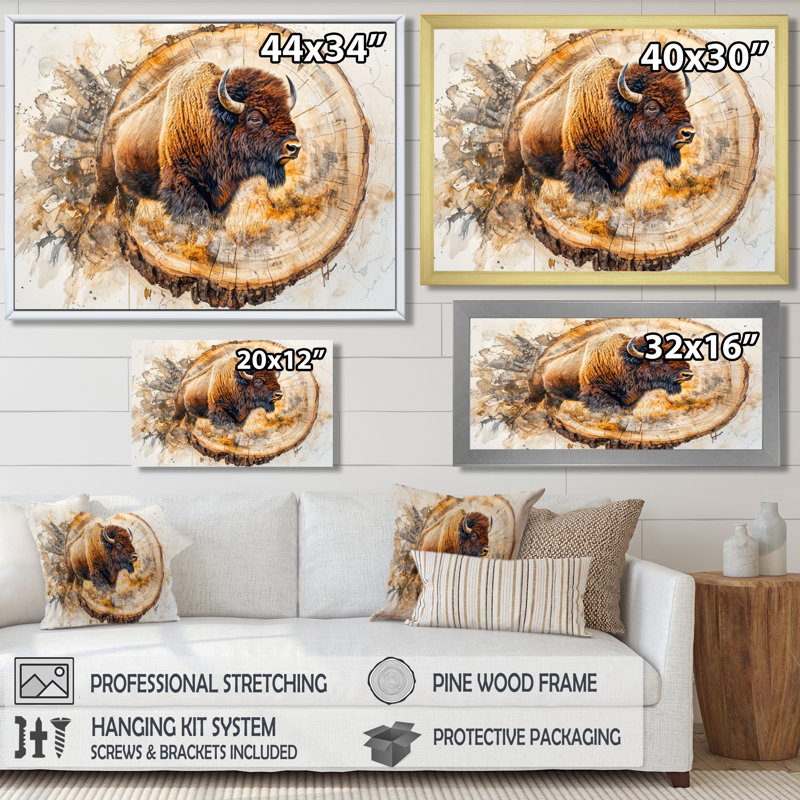 Genni - Animals Large Wall Art, H 34 po x l 44 po, Noir, Cadre flottant