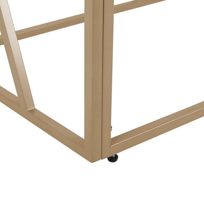 Emmalee 100cm Glass Top Console Table, Gold