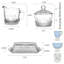 Fitz And Floyd Bistro Glass Hostess Set, 3-Pc Set