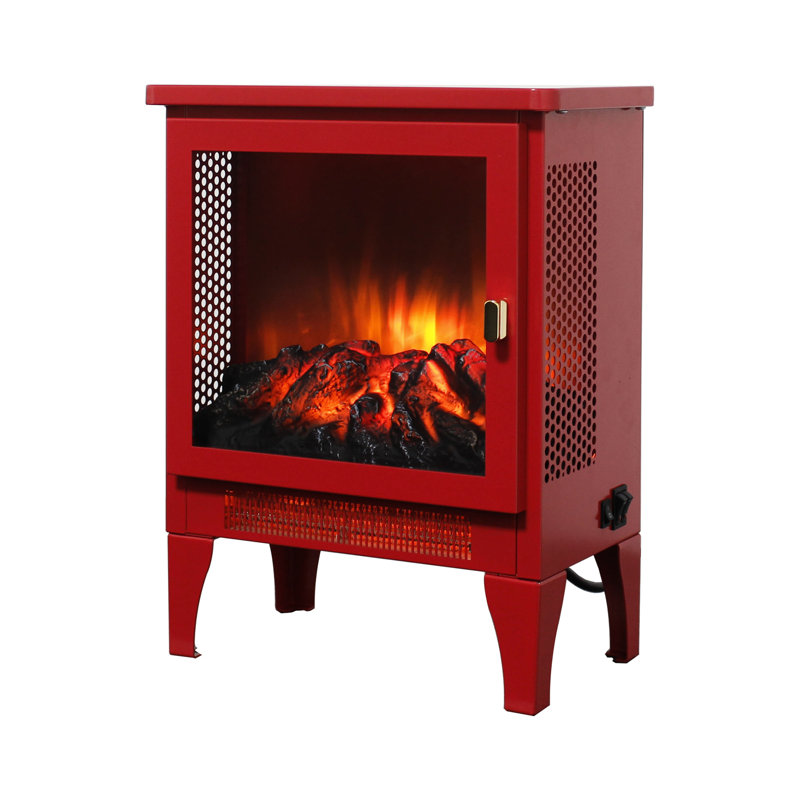 Foyer électrique 18 po Classic Classic Red, Rouge