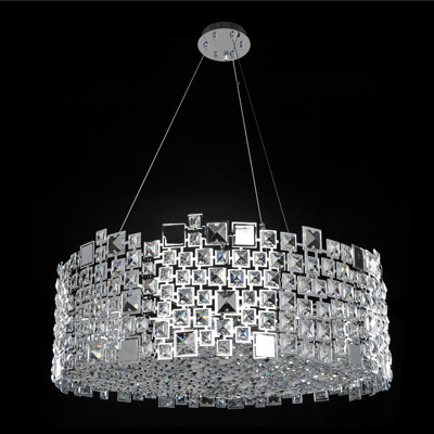 Dolo 12 LT Chrome/Clear Chandelier Allegri