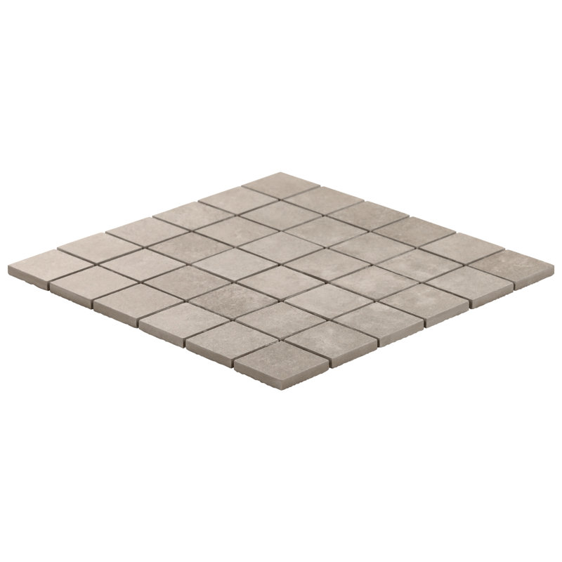 Stoneside 2x2 Porcelain Matte Mosaic Tile, Cream Beige