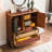 Vintage Solid Wood Hand Painted Accent Cabinet
