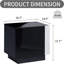 Table de bout avec rangement Bhhatu Highgloss, noir-777915797