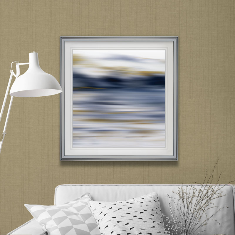 « windswept », reproduction de peinture à l’huile sur toile tendue, H 23 po x l 23 po x P 1,5 po, Cadre argenté