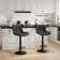 Zager Swivel Adjustable Height Bar Stool Leather Barstools Upholstered Counter Stools Round Base