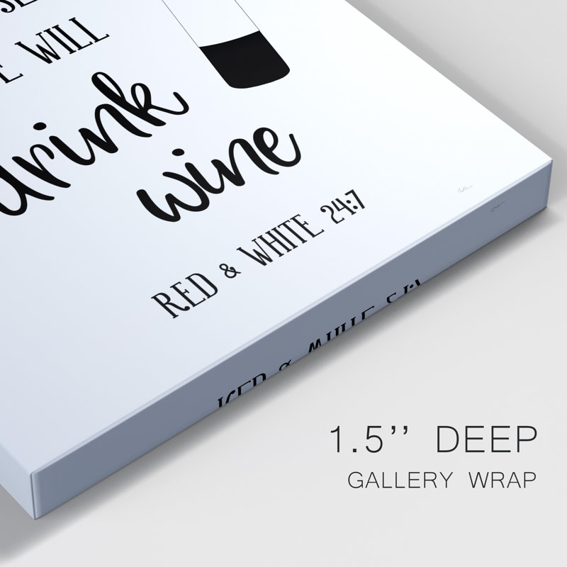 «Drink Wine», toile tendue avec châssis de qualité supérieure - prête à être accrochée, H 60 po x l 40 po x P 1 po
