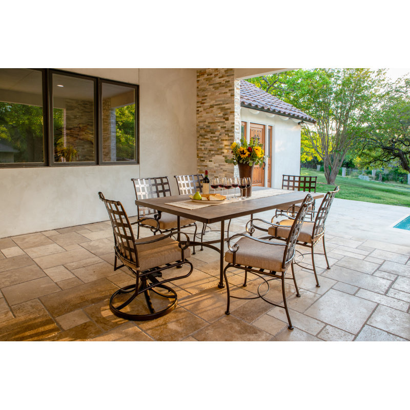 Classico Outdoor Dining Armchair, Copper Creek, Flagship Stone Sunbrella®