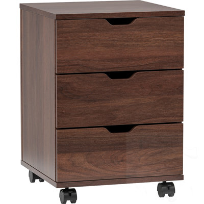 3-Drawer Rolling Office Cabinet with Drawers