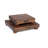 Gift 1.5" Edge Grain Walnut 12" Square Cutting Board with Wood Feet-39948137