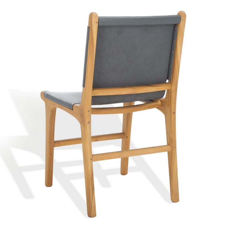 Cassaphina Leather Dining Chair, Gray