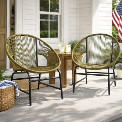 Ensemble de 2 chaises de patio pour l'extérieur