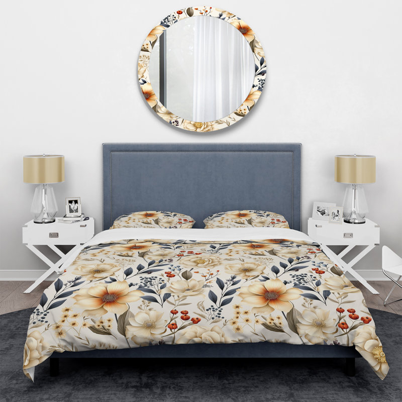 Harmony Of Summer Flowers - Ensemble de housse de couette à motif floral, Housse de couette pour très grand lit et 2 très