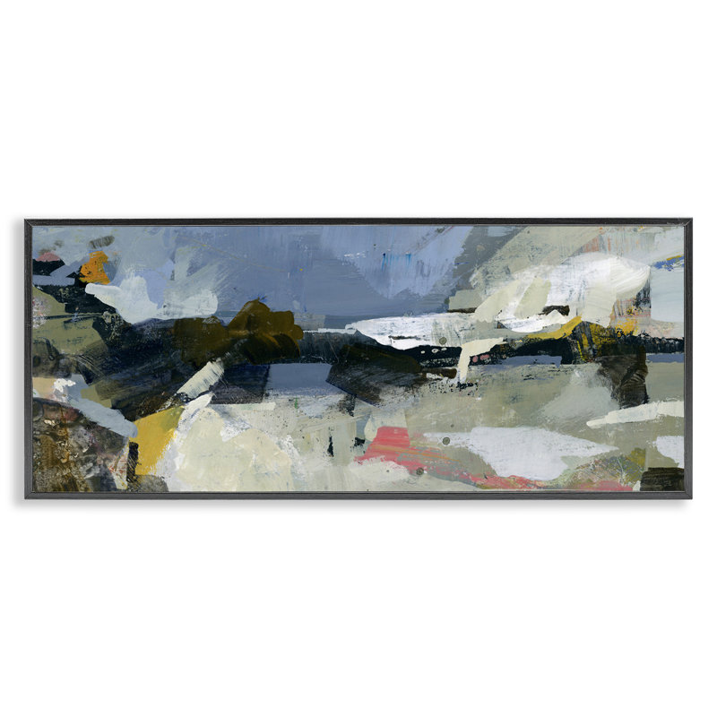 Expressions de peinture chaotique, estampe numérique par Donna Weathers, Giclée encadrée noir minuit, H 13 po x l 30 po