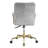 Vintage White And Chrome Swivel Office Chair