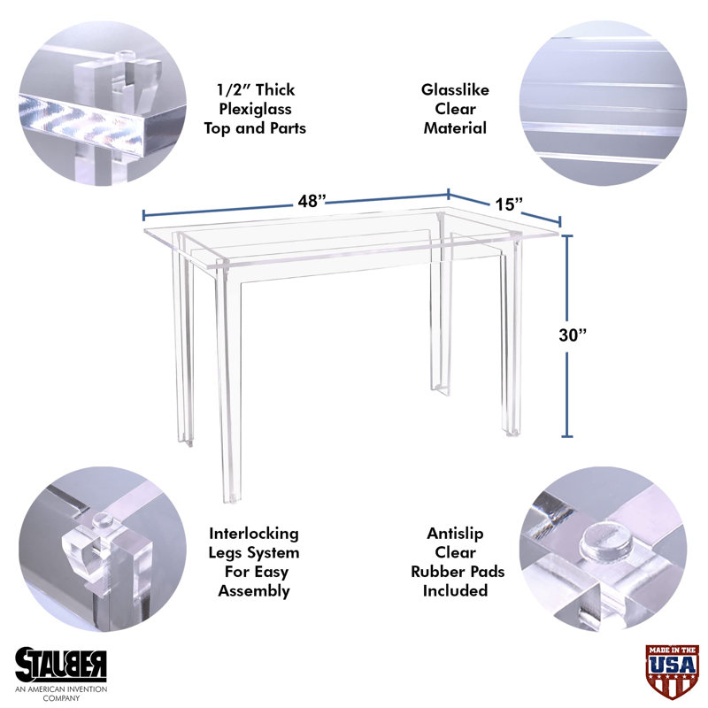 Console Table - Clear Classic