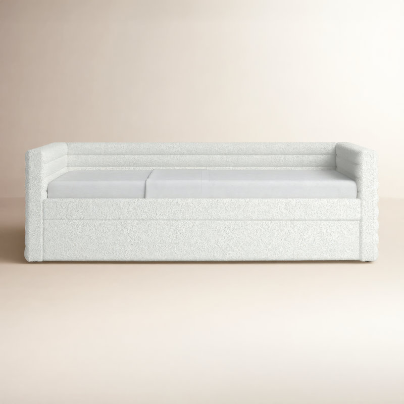 Alarion Boucle Upholstered Daybed with Trundle
