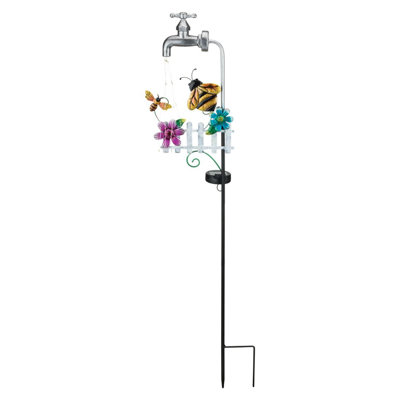 Faucet Solar Stake - Bee
