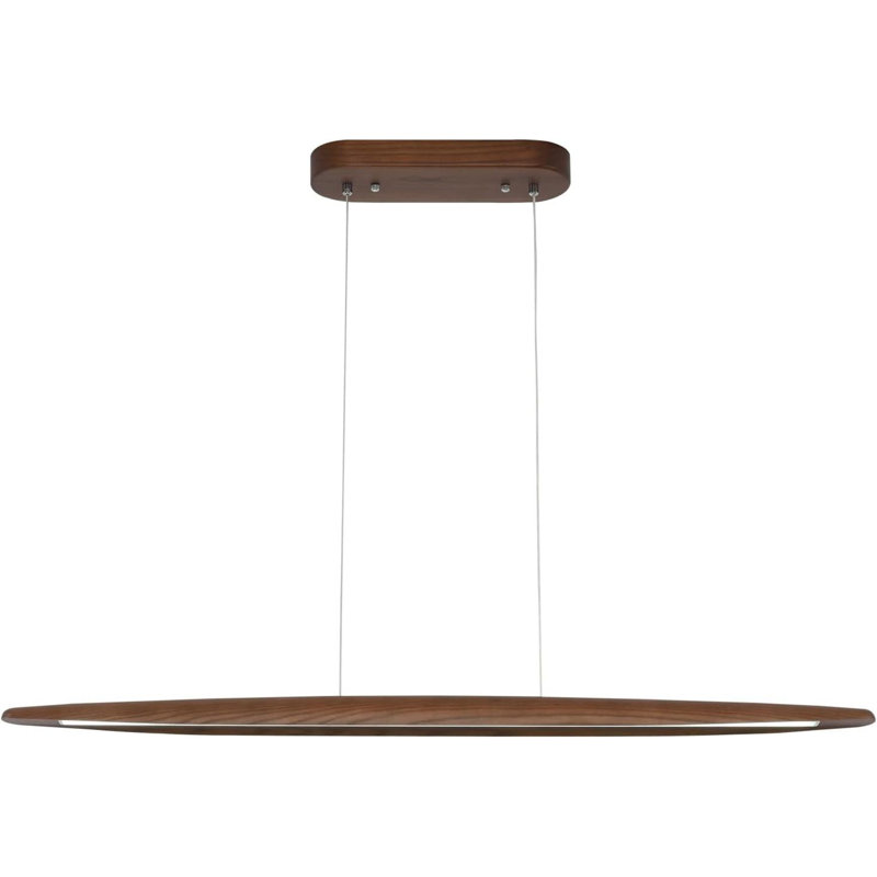 39" Wood Linear Pendant Light