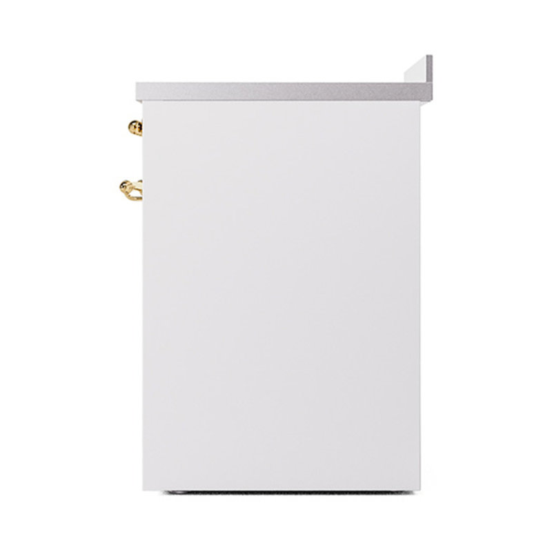 ILVE Nostalgie II Noblesse 30 in Induction Range, White/Brass