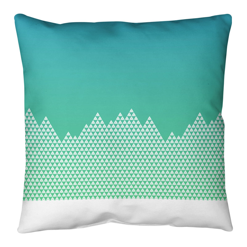 Coussin de sol Katelyn Elizabeth, 28 po x 28 po, Bleu / vert