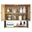 Armoire murale de salle de bain avec 2 portes, tablette réglable et cloison ouverte pour un rangement et un rangement efficaces au-dessus de la toilette