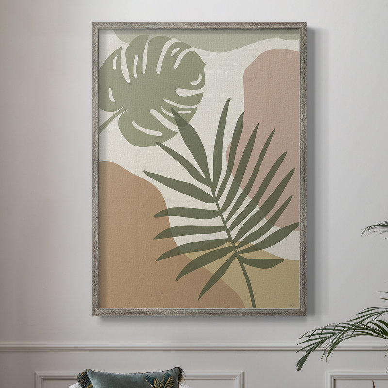 «Mid Century Palm I», reproduction encadrée - bois massif 49342, H 30 po x l 24 po