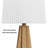 Boho Style Resin Table Lamp For Living Room/Bedroom/Entryway Console/Decorative Supplements With Folding Shade Accent